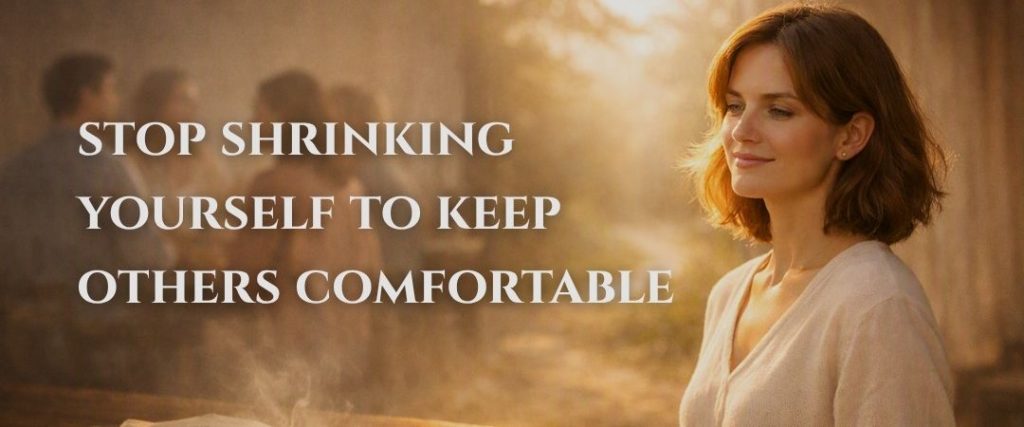 stop shrinking yourself to keep others comfortable